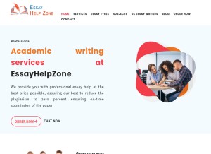 How essayhelpzone.co.uk looks like on a tablet such as an iPad.