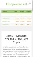 How essayreviews.net looks like on a mobile device such as an iPhone.