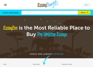 How essayzoo.org looks like on a tablet such as an iPad.