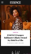 How essence.com looks like on a mobile device such as an iPhone.