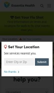 How essentiahealth.org looks like on a mobile device such as an iPhone.