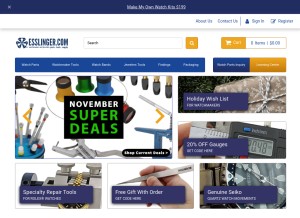 How esslinger.com looks like on a tablet such as an iPad.
