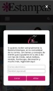 How estampas.com looks like on a mobile device such as an iPhone.