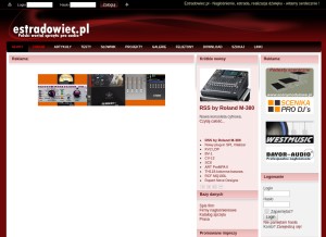 How estradowiec.pl looks like on a tablet such as an iPad.