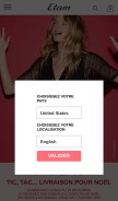 How etam.com looks like on a mobile device such as an iPhone.