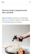 How etani.sk looks like on a mobile device such as an iPhone.