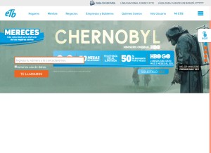 How etb.com looks like on a tablet such as an iPad.