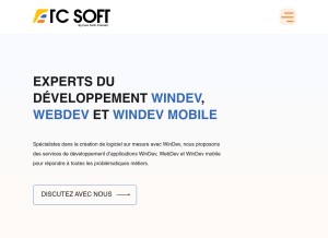 How etcsoft.fr looks like on a tablet such as an iPad.