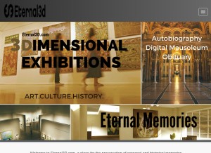 How eternal3d.com looks like on a tablet such as an iPad.