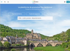 How eterritoire.fr looks like on a tablet such as an iPad.
