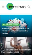 How etftrends.com looks like on a mobile device such as an iPhone.