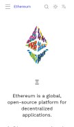 How ethereum.org looks like on a mobile device such as an iPhone.