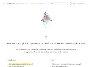How ethereum.org looks like on a tablet such as an iPad.