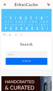 How ethnicache.com looks like on a mobile device such as an iPhone.