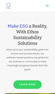 How ethosss.com looks like on a mobile device such as an iPhone.