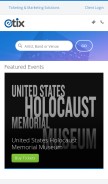 How etix.com looks like on a mobile device such as an iPhone.