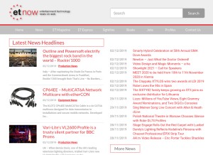 How etnow.com looks like on a tablet such as an iPad.