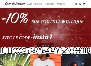 How etoileduzodiaque.fr looks like on a tablet such as an iPad.