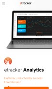 How etracker.com looks like on a mobile device such as an iPhone.