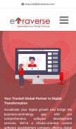 How etraverse.com looks like on a mobile device such as an iPhone.