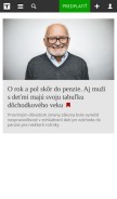 How etrend.sk looks like on a mobile device such as an iPhone.