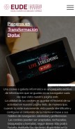 How eude.es looks like on a mobile device such as an iPhone.