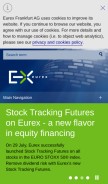 How eurexchange.com looks like on a mobile device such as an iPhone.