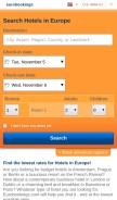 How eurobookings.com looks like on a mobile device such as an iPhone.
