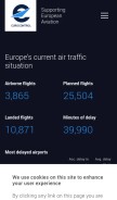 How eurocontrol.int looks like on a mobile device such as an iPhone.