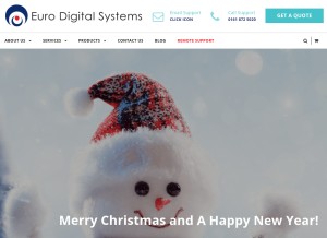 How eurodigitalsystems.com looks like on a tablet such as an iPad.