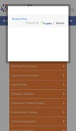 How eurofins.com looks like on a mobile device such as an iPhone.