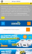 How euronics.de looks like on a mobile device such as an iPhone.