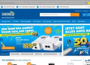 How euronics.de looks like on a tablet such as an iPad.