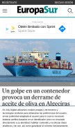How europasur.es looks like on a mobile device such as an iPhone.