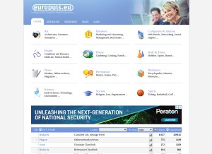 How europuls.eu looks like on a tablet such as an iPad.