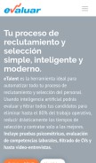 How evaluar.com looks like on a mobile device such as an iPhone.