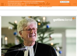 How evangelisch.de looks like on a tablet such as an iPad.