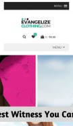 How evangelizeclothing.com looks like on a mobile device such as an iPhone.