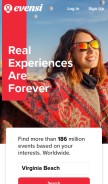 How evensi.us looks like on a mobile device such as an iPhone.