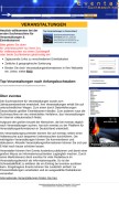 How eventax.de looks like on a mobile device such as an iPhone.