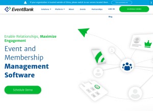 How eventbank.cn looks like on a tablet such as an iPad.