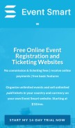 How eventsmart.com looks like on a mobile device such as an iPhone.