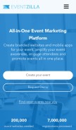 How eventzilla.net looks like on a mobile device such as an iPhone.