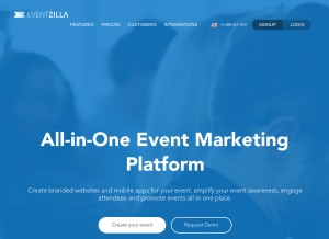 How eventzilla.net looks like on a tablet such as an iPad.