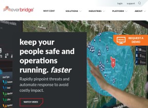 How everbridge.com looks like on a tablet such as an iPad.
