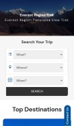 How everestbasecamphike.com looks like on a mobile device such as an iPhone.