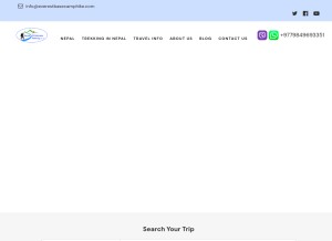 How everestbasecamphike.com looks like on a tablet such as an iPad.