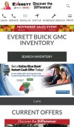 How everettbgmc.com looks like on a mobile device such as an iPhone.