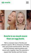 How everiedonation.com looks like on a mobile device such as an iPhone.