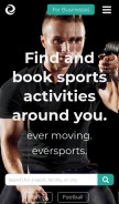 How eversports.com looks like on a mobile device such as an iPhone.